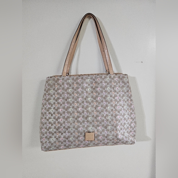 Liz Claiborne Tan and Gray Tote Bag with Stylish Design - Picture 2 of 16